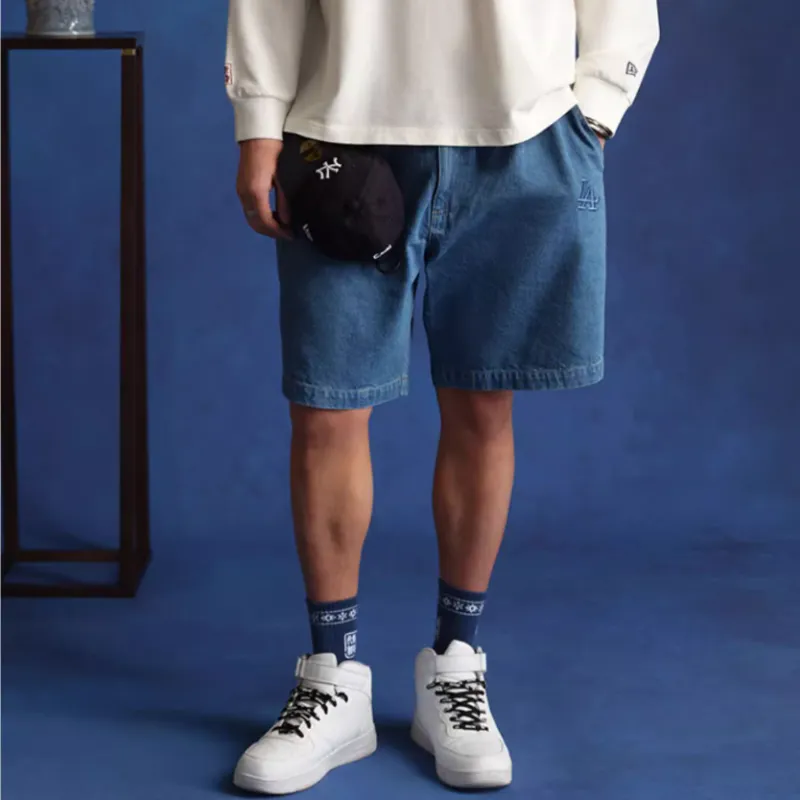 New Era x MLB Denim Shorts Unisex Blue-2