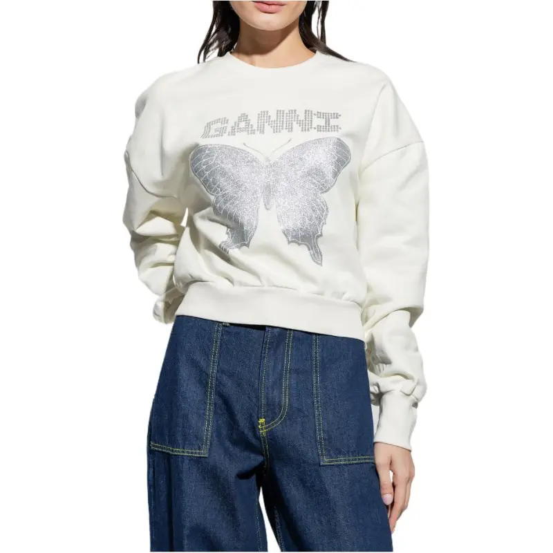 GANNI Sweatshirts Women's White-4