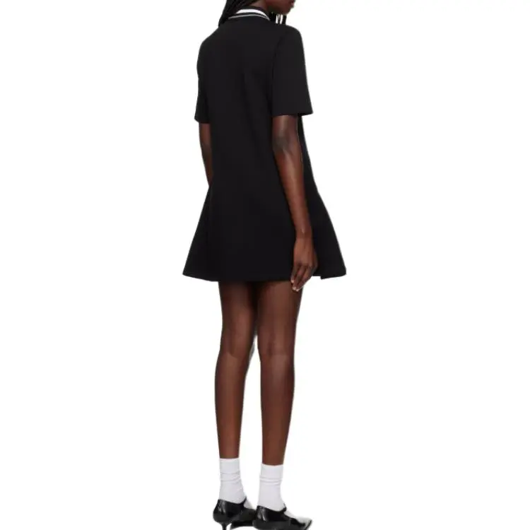 WE11DONE Short Sleeved Dress Women's Black-1