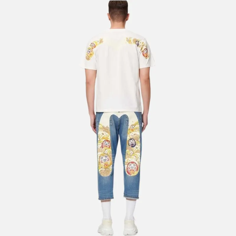 EVISU Slim Fit Pants Jeans Men's Denim Blue-3