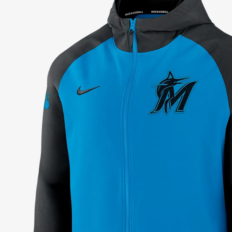 Nike Miami Marlins Authentic Collection Men's Nike Therma Mlb Full Zip Jacket-2