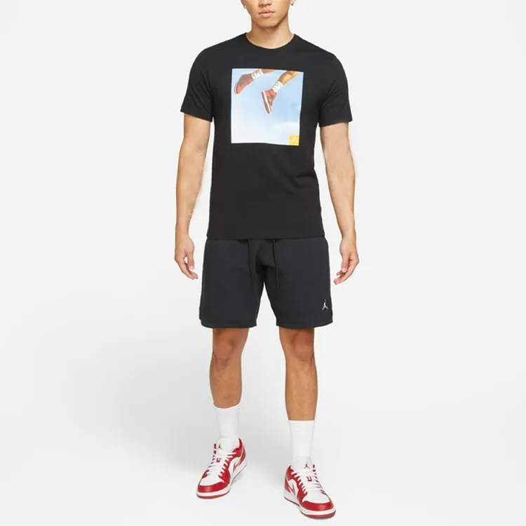 Jordan T Shirts Men Black-2