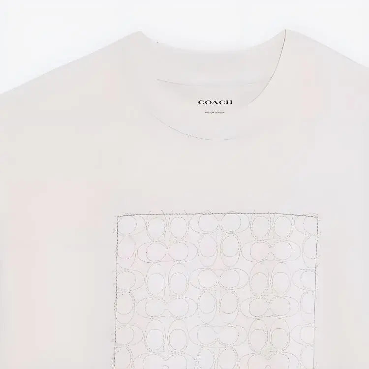 COACH T Shirts Men Cream-5