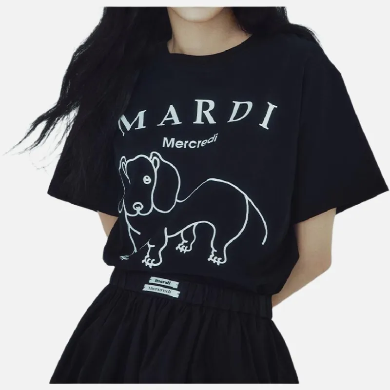 MARDI MERCREDI T Shirt Women's Black-5