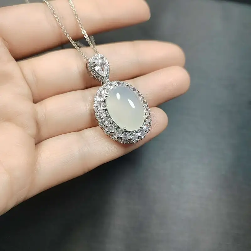 Gifts Chalcedony Necklaces Unisex-6