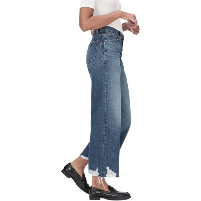 FRAME The Relaxed Frayed Hem Jeans-3