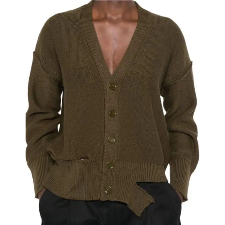 MM6 Maison Margiela Distressed Knit Cardigan-3