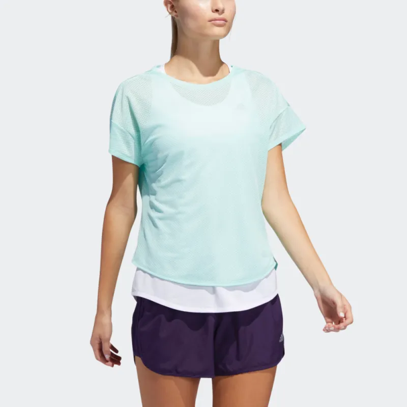 Adidas T-Shirt Women's Clear Mint Green/White-2