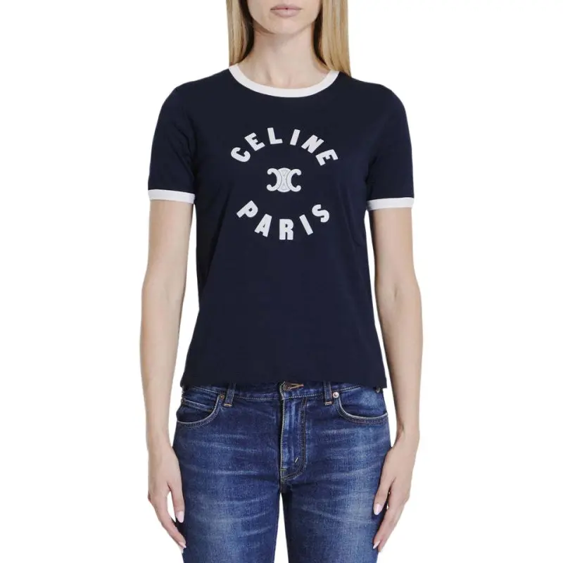 CELINE Triomphe T shirt In Cotton Jersey-2