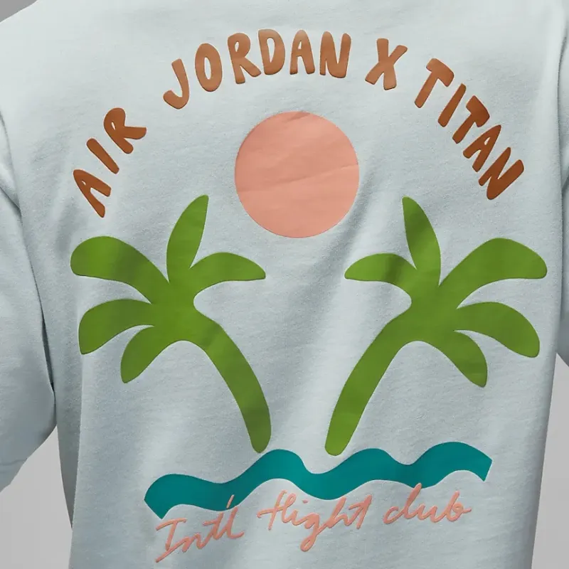 Jordan x TITAN T Shirt Men's Ocean Dark Blue-2