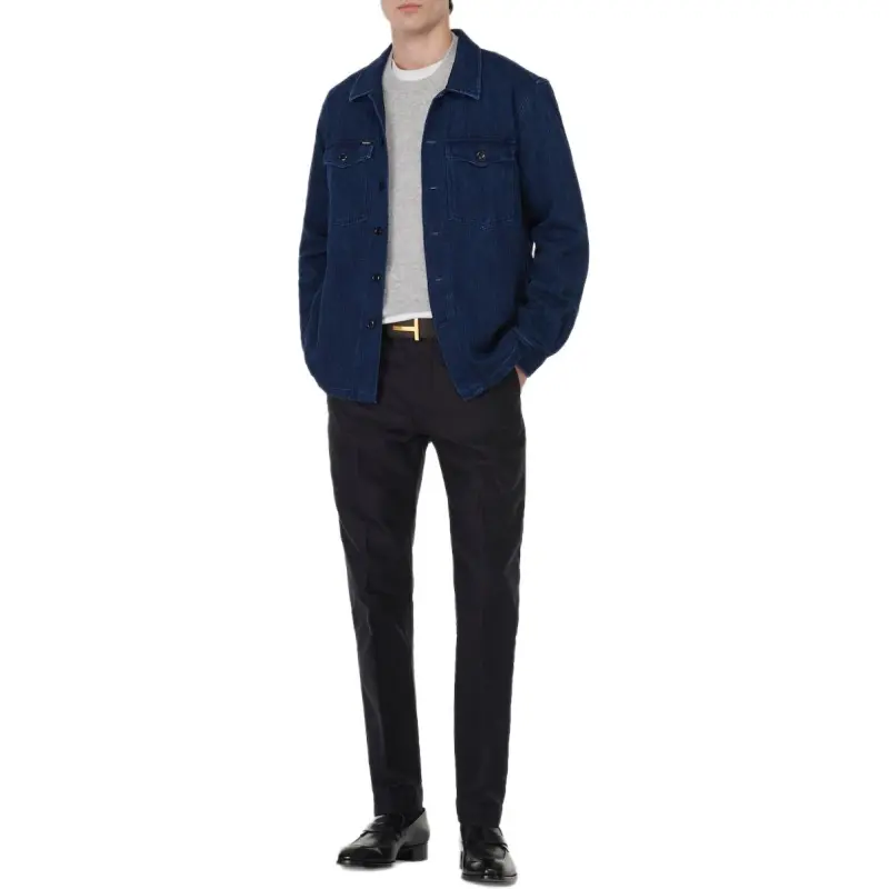TF SS24 Denim Jacket Men's Marine Blue-2