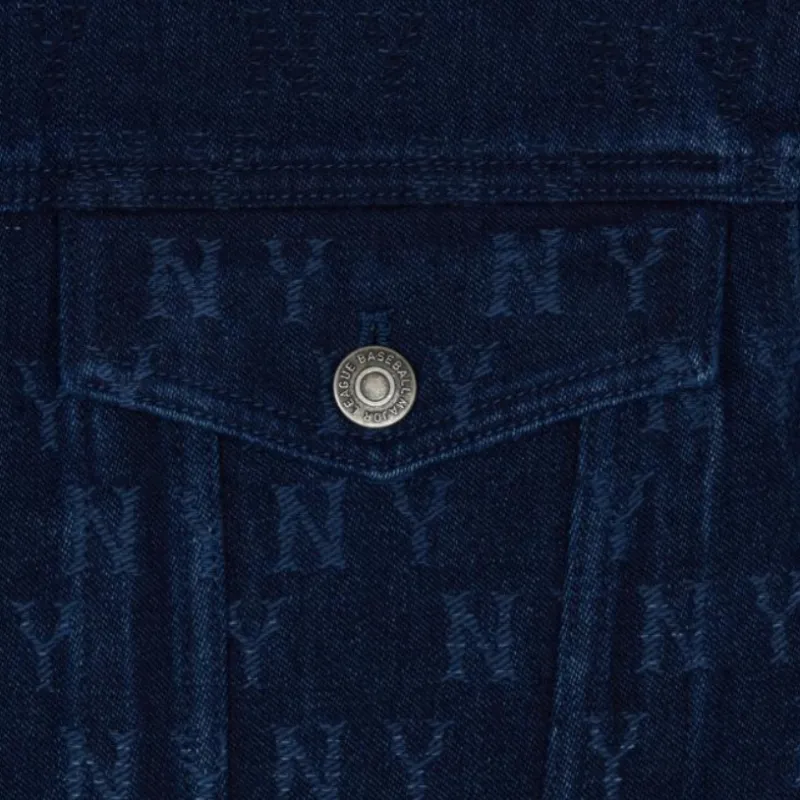 MLB New York Yankees Denim Jacket Unisex Blue-3