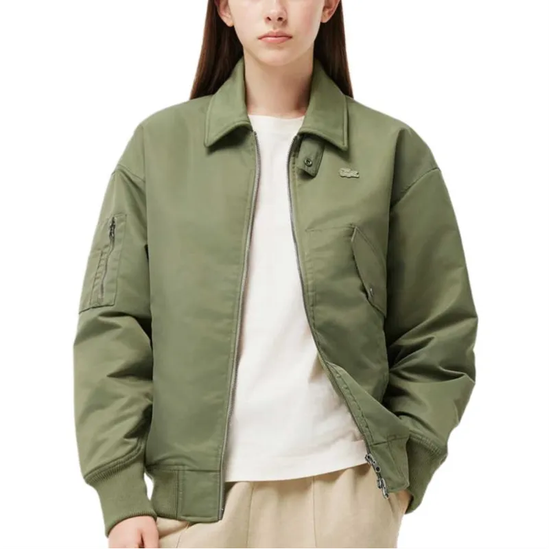 LACOSTE Jackets Coats Women's Khaki Green-3