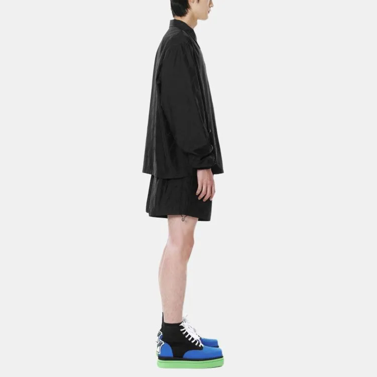 WE11DONE Casual Shorts Unisex Black-3
