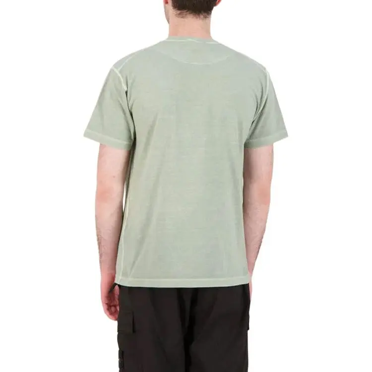 STONE ISLAND Organic Cotton Fissato Effect T shirt-2