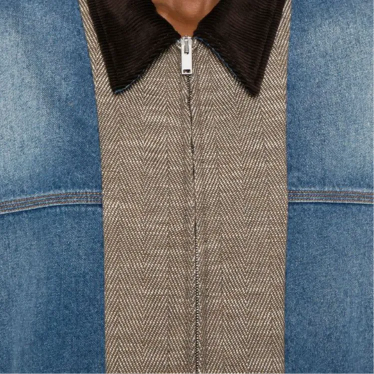 Stella McCartney Tweed Panelled Denim Jacket-4