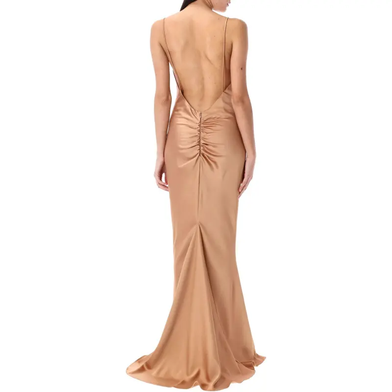 THE ANDAMANE Slip Dress Women's Camel-1
