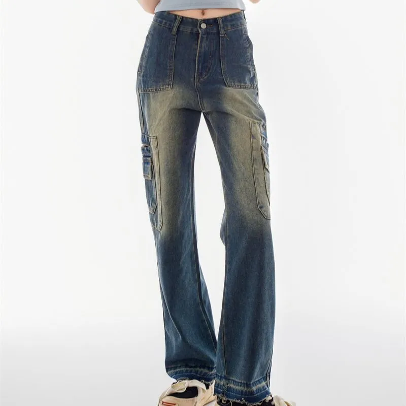 YuChaJia Jeans Women's Blue-4