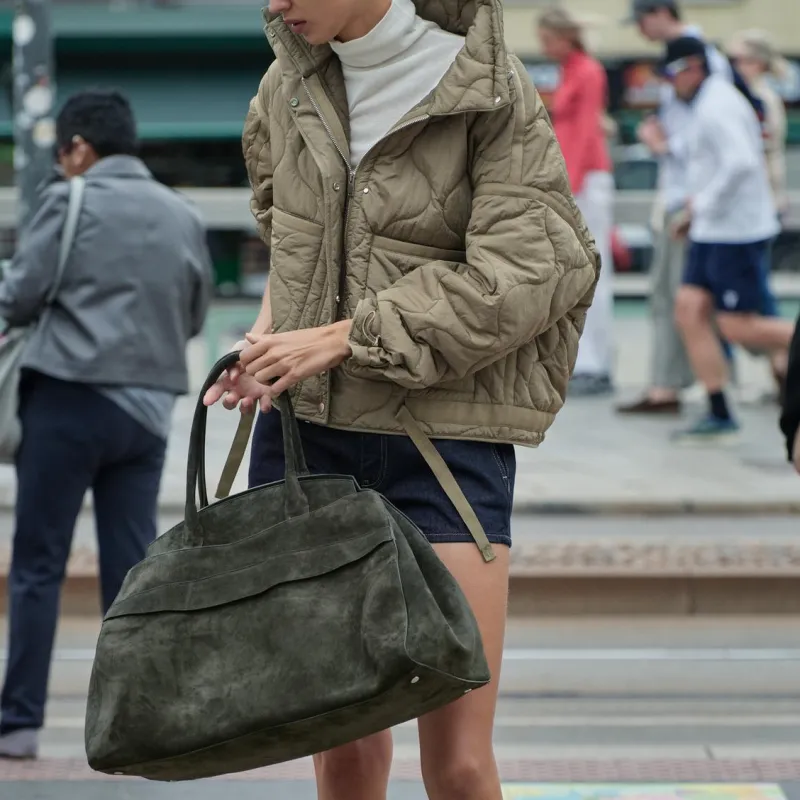 ZARA ZW Series Puffer Jacket Women's Khaki-2