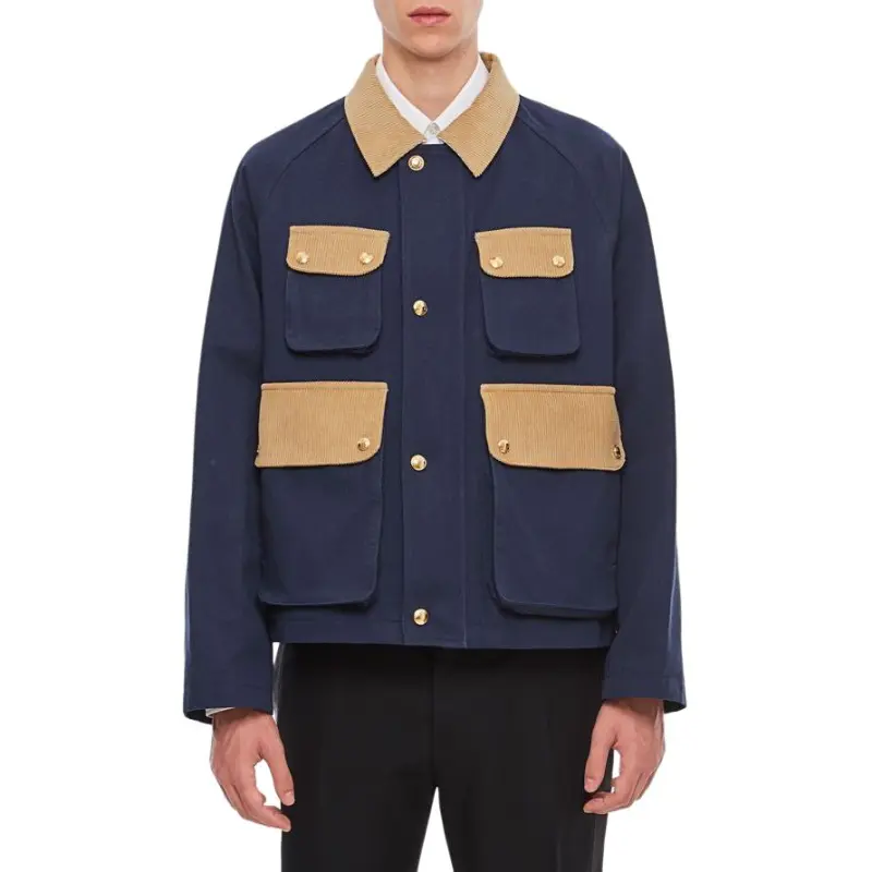 THOM BROWNE Corduroy Panelled Shirt Jacket-3