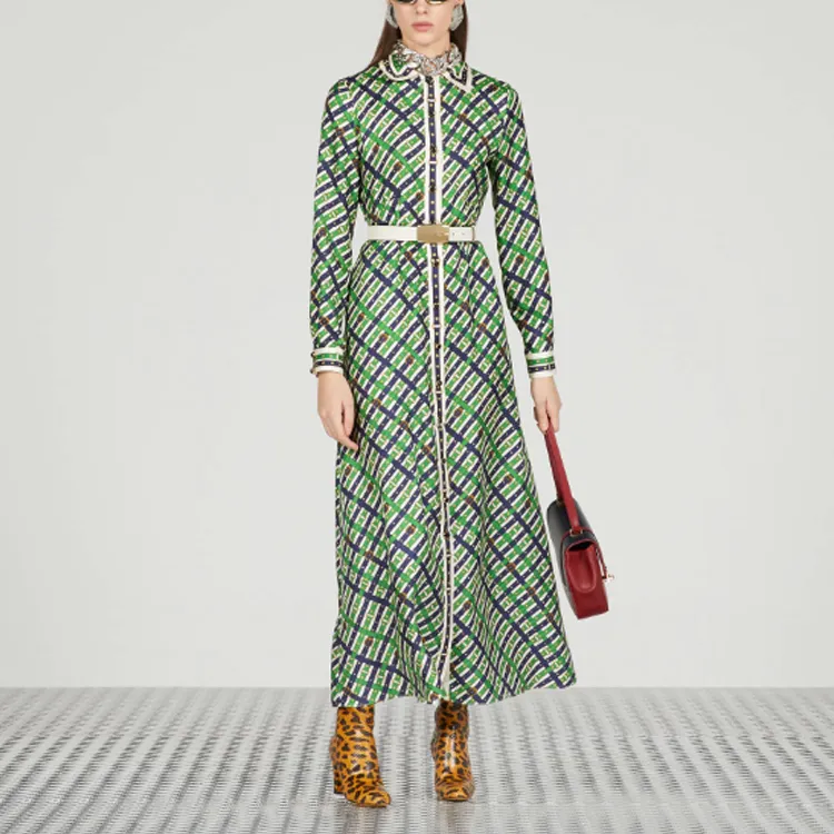 GUCCI Long-Sleeved Dresses Women's Green-1