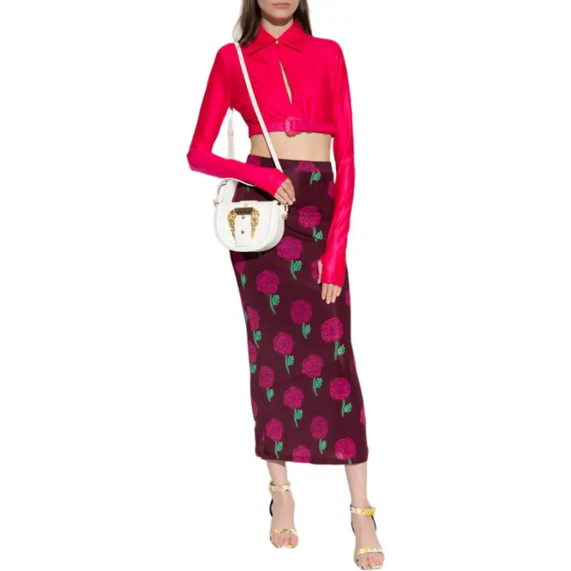 VERSACE JEANS COUTURE SS23 Casual Long Skirt Women's Red-2