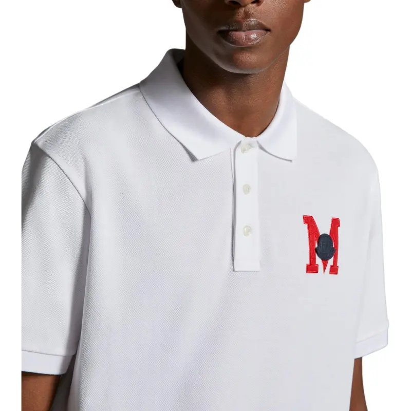 Moncler Logo Embroidered Short Sleeved Polo Shirt-4