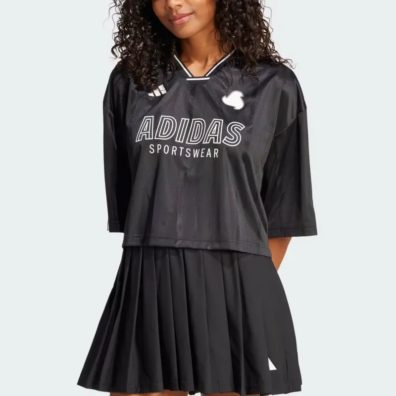 Adidas Free Shipping With AdiClub Tiro Cut 3 Stripes Oversized Jersey-1