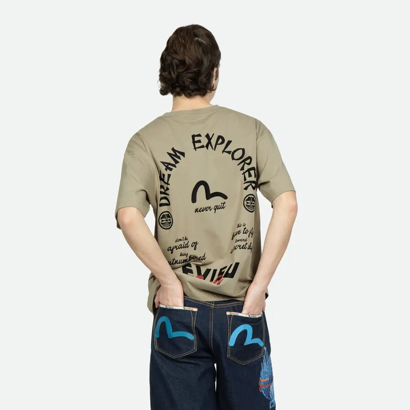 EVISU T Shirts Unisex Apricot-2
