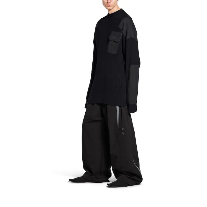 Balenciaga Knitwear Loose Fit Style Men's Black-5