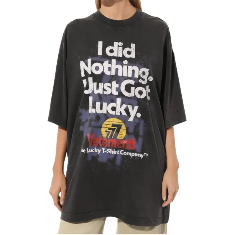 Vetements T-Shirts Men Gray-2