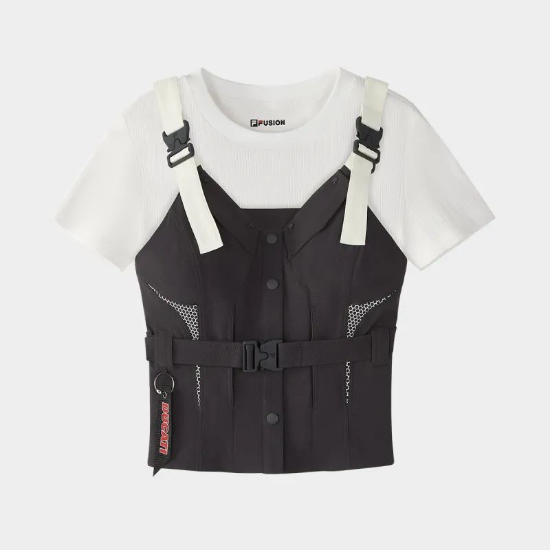 FILA FUSION x DUCATI FILA FUSION X T Shirt Women's Two Piece Set White-1