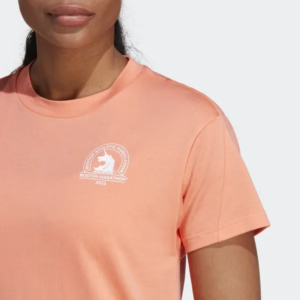 Adidas T-Shirts Women's Peach Pink-5