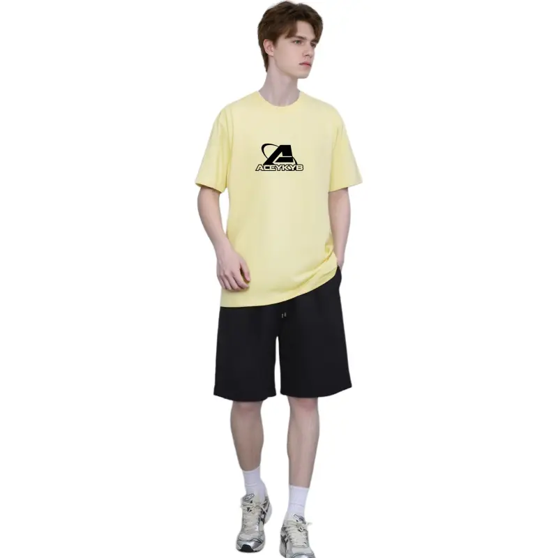 YK&YB T Shirts Unisex Light Yellow-2