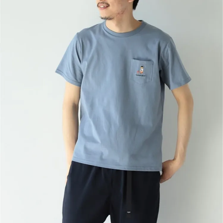 Beams T Shirts Men Chigusa Gray-3