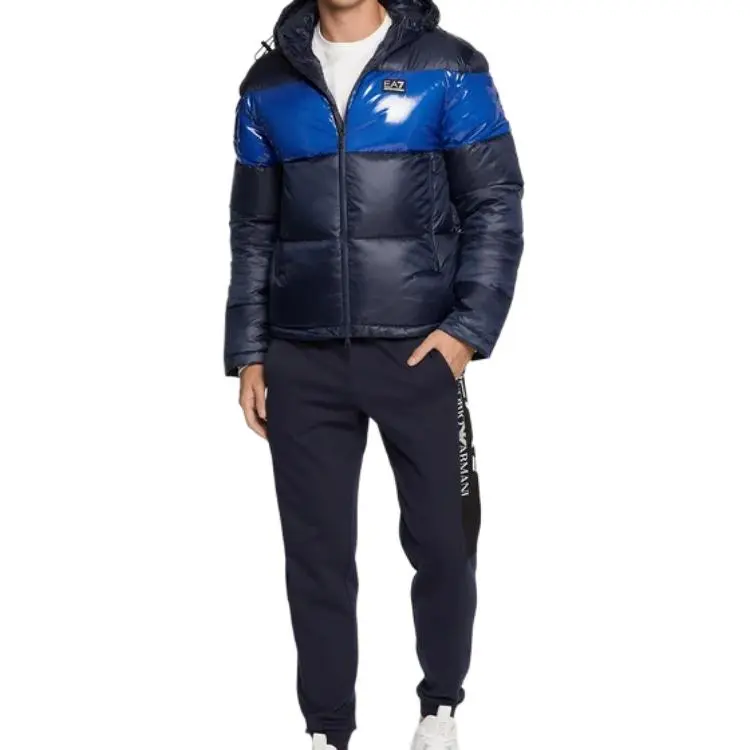 EMPORIO ARMANI EA7 SS23 Knitted Sweatpants Men's Dark Blue-1