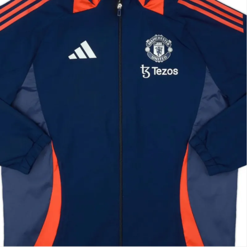 Adidas Manchester United 2024 25 All Weather Jacket Men's Dark Blue-2