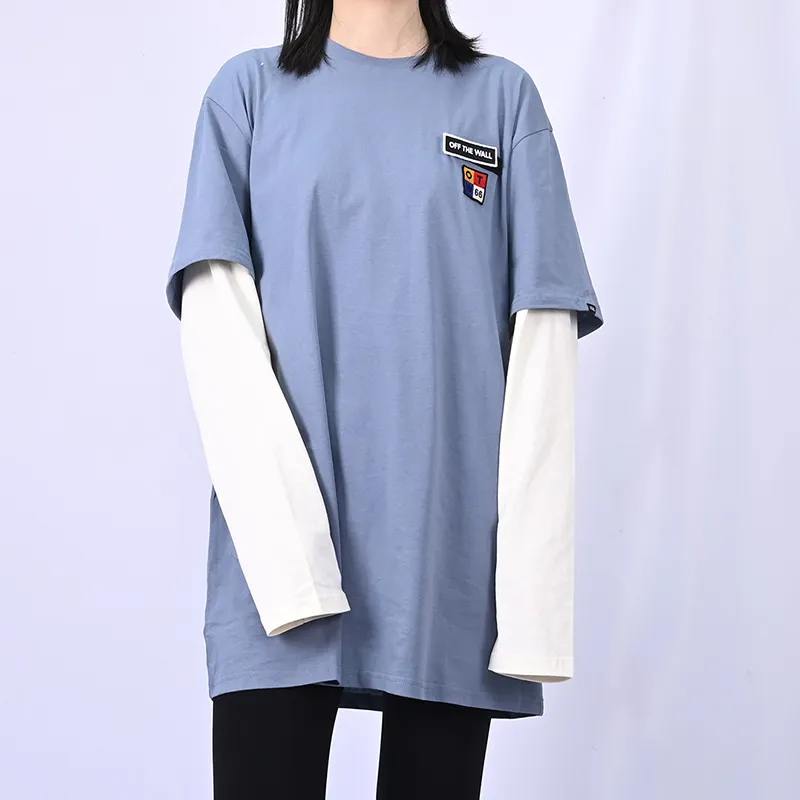 Vans T Shirts Unisex Gray Blue-2