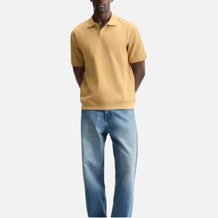 ZARA Polo Shirts Men Mustard-2