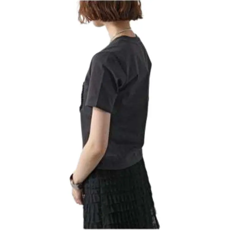 GANNI Logo Embroidered Crewneck T Shirt-6