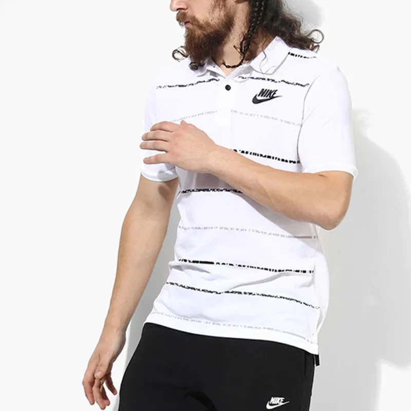 Nike Polo Shirts Men White-2