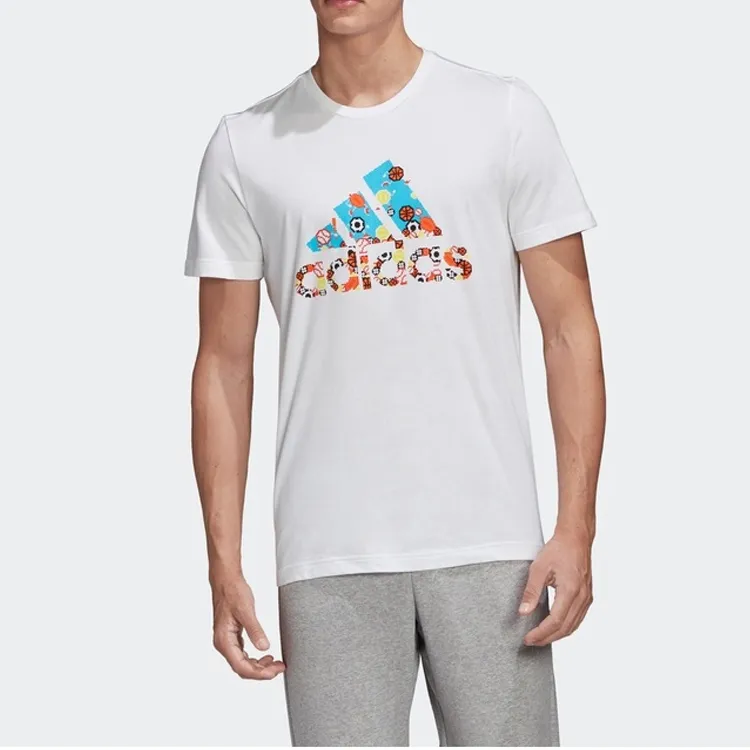 Adidas T Shirts Men White-2
