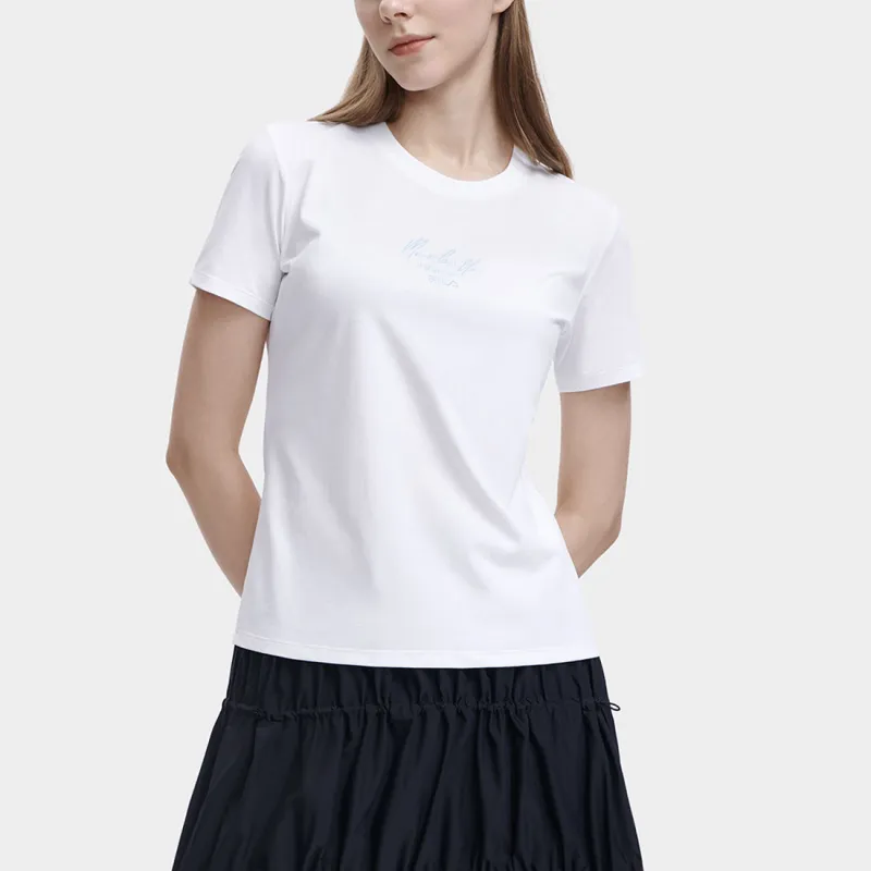 FILA Set in Sleeve T Shirt Women's Standard White-2
