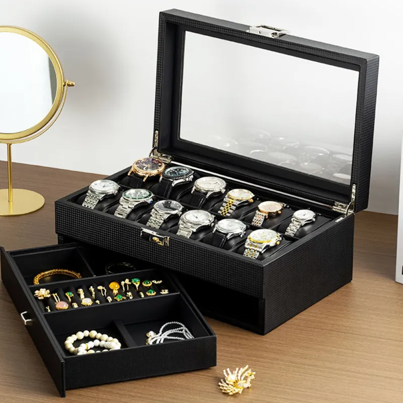 Brilliant Desktop Storage Box Watch Case Unisex-1
