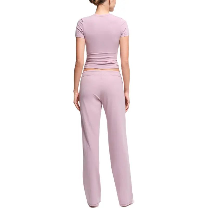 SKIMS FW24 COTTON JERSEY STRAIGHT LEG PANT Casual Pants Women's DUSK/Nightfall Color-3