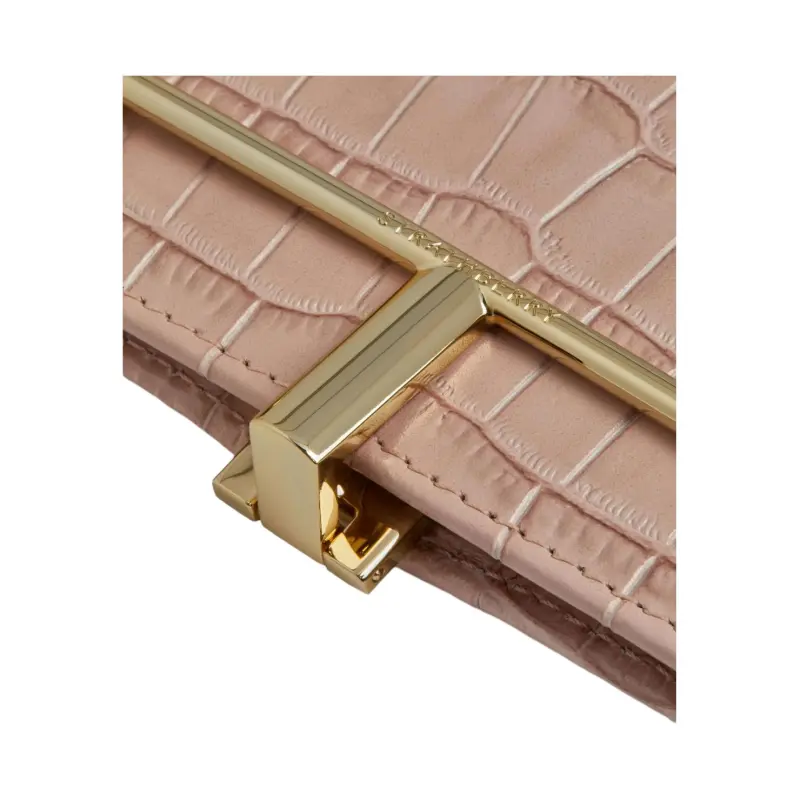 Strathberry Calfskin Wallet Large Size Women's Pink Peony-3