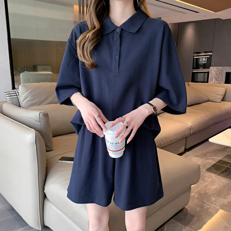 Tonlion Casual Suit Women's Navy Blue-6