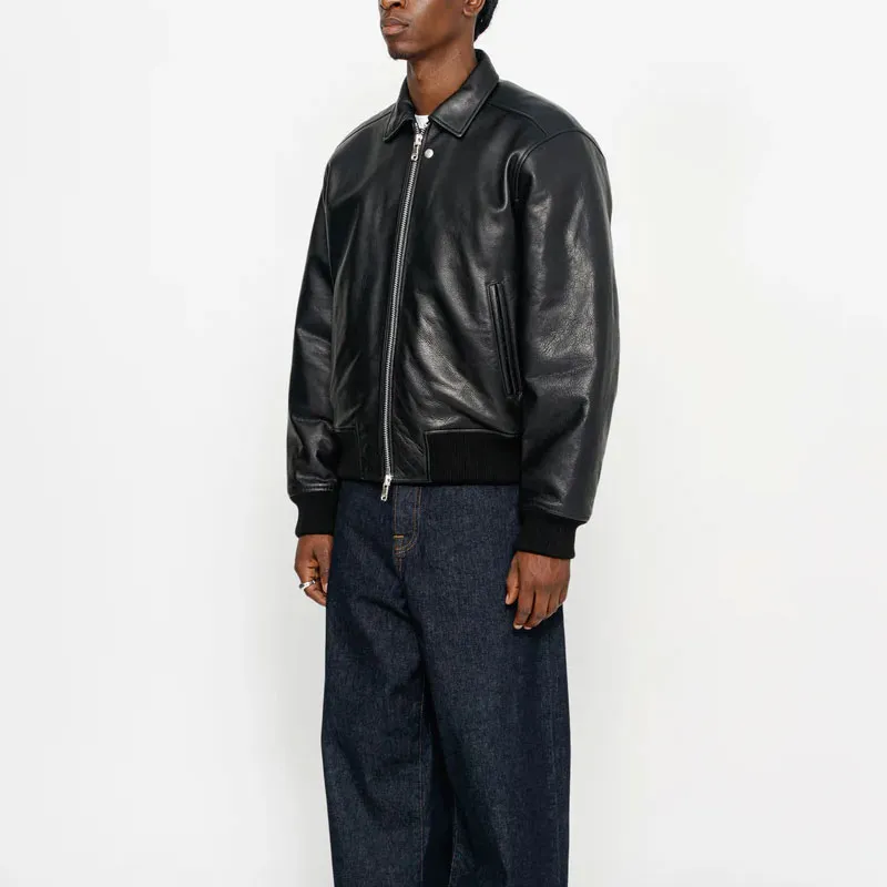 Stussy Leather Flight Jacket-2