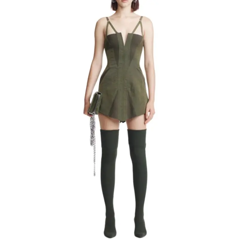 DION LEE Panelled A-line Minidress-2