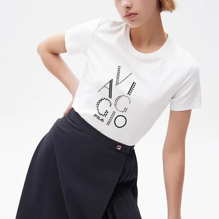 FILA T Shirts Women's White-3
